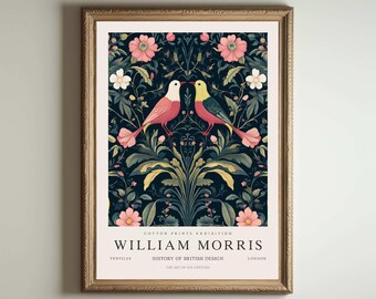 Affiche William Morris Strawberry Thief, impression Kew Gardens, impression Londres, affiche William Morris, art mural vintage, art floral, affiche vintage