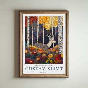 Gustav Klimt Druck, Klimt Museum Poster, Gustav Klimt Poster, Klimt Ausstellungsplakat, Gustav Klimt Malerei, Blumengarten, Blumenkunstwerk