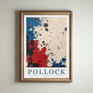 Impresión de Jackson Pollock, póster de Pollock, regalo de inauguración de la casa, pintura abstracta, impresión de arte abstracto, decoración del hogar expresionista, Jackson Pollock