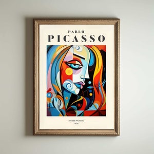 Picasso Art Poster, Picasso Wall Art, Picasso Exhibition Print, Neutral Beige Vintage Minimalist Gift Idea, Famous Artist Print Decor