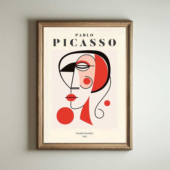 Picasso Art Poster, Picasso Wall Art, Picasso Exhibition Print