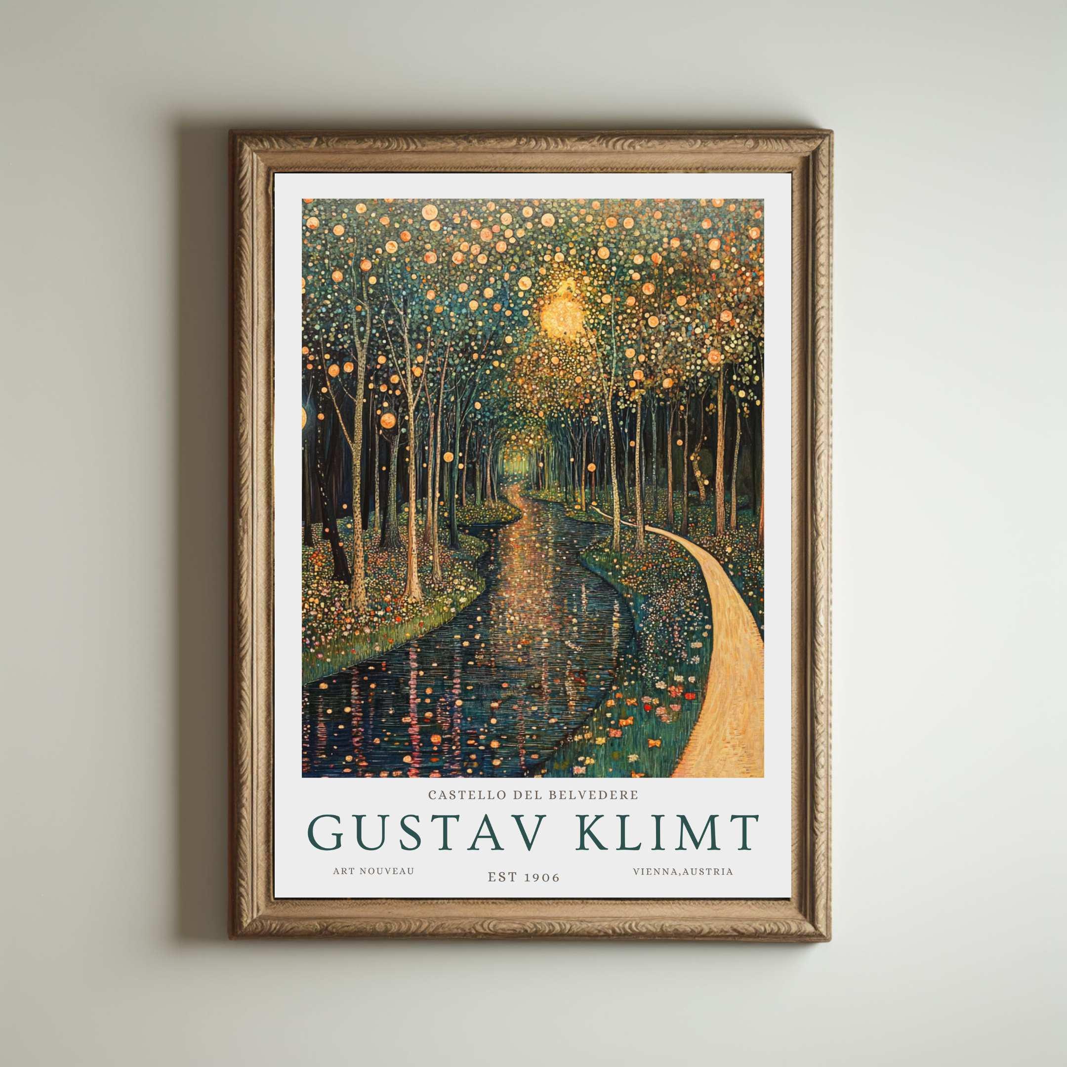 Gustav Klimt Print, Klimt Museum Poster, Gustav Klimt Poster