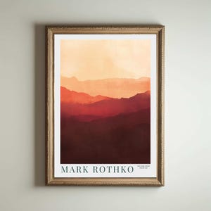 Mark Rothko Poster, Mark Rothko, Mark Rothko Druck, Ausstellungsplakat, Moderne Wandkunst, Ausmalbild, Mid Century