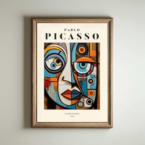 Picasso Art Poster, Picasso Wall Art, Picasso Exhibition Print, Neutral Beige Vintage Minimalist Gift Idea, Famous Artist Print Decor