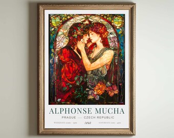 Alphonse MUCHA 1976 Authentic Vintage Art Nouveau PRINT 