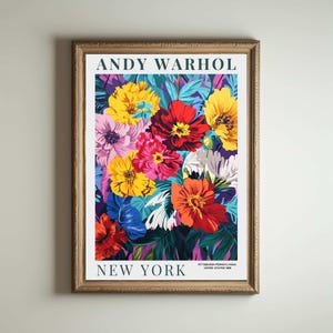 Andy Warhol Poster, Andy Warhol Artwork, Andy Warhol, Pop Art Print, Flower Print, Andy Warhol Art, Andy Warhol Print, Pop Art Print