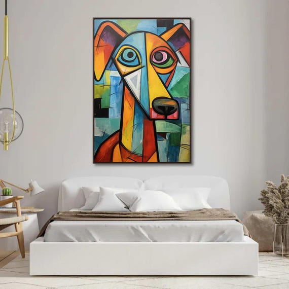Abstract gezicht vrouw lijn | Abstracte kunst - Sfeer aan de Muur