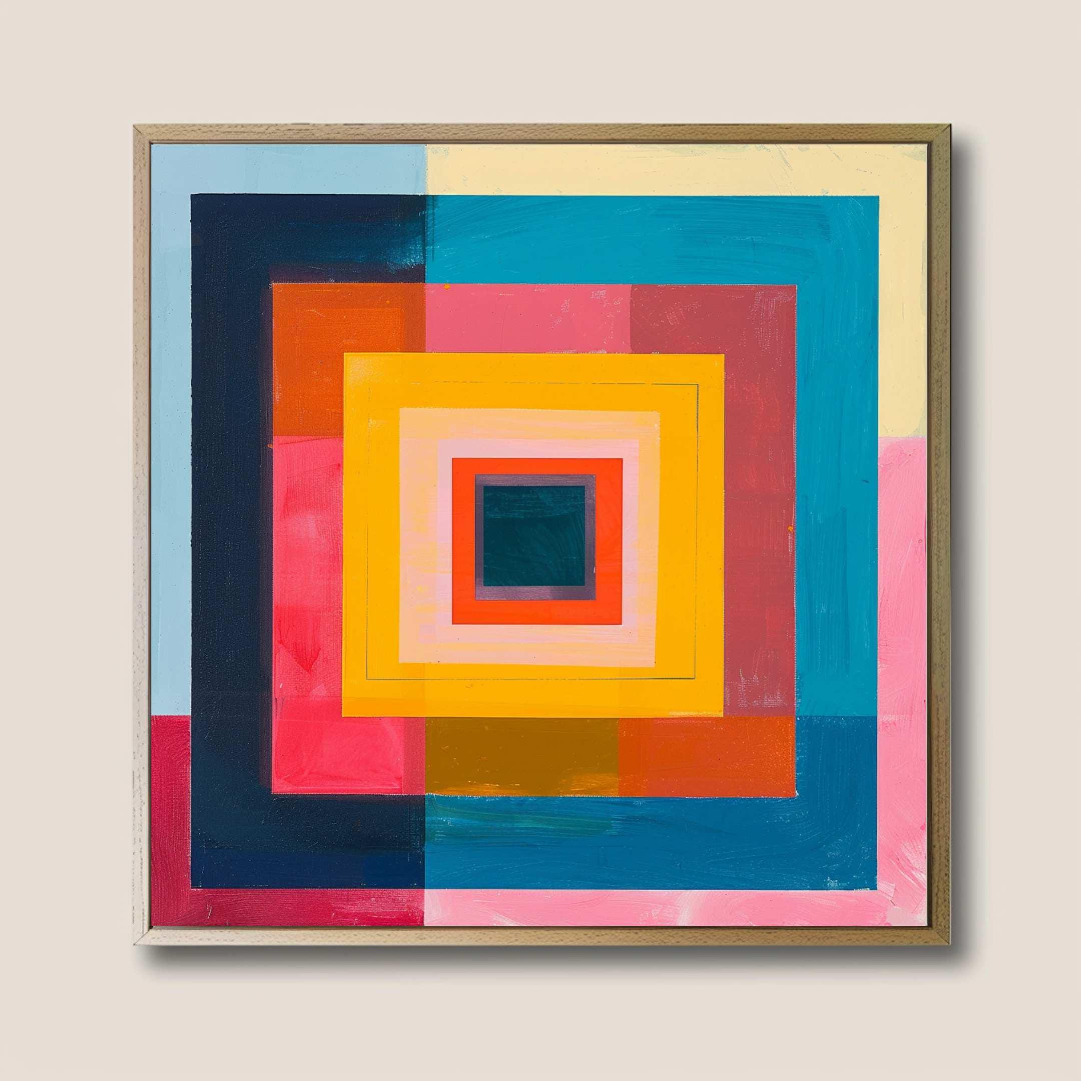 Josef Albers, Geometric Square Color Poster, Bauhaus Abstract Wall