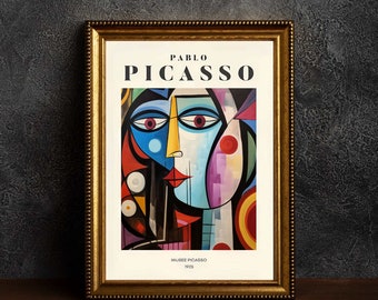 Picasso Art Poster, Picasso Wall Art, Picasso Exhibition Print