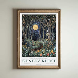 Gustav Klimt Druck, Klimt Museum Poster, Gustav Klimt Poster, Klimt Ausstellungsplakat, Gustav Klimt Malerei, Blumengarten, Blumenkunstwerk
