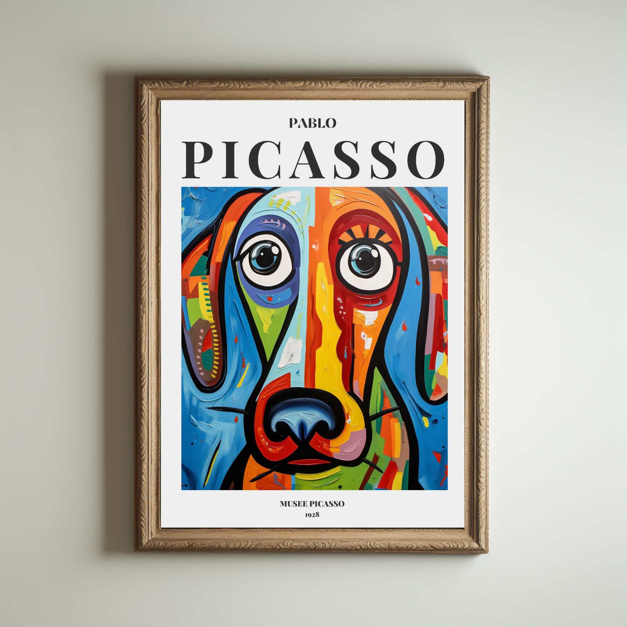 Picasso Dog, Picasso Wall Art, Picasso Exhibition Print, Neutral