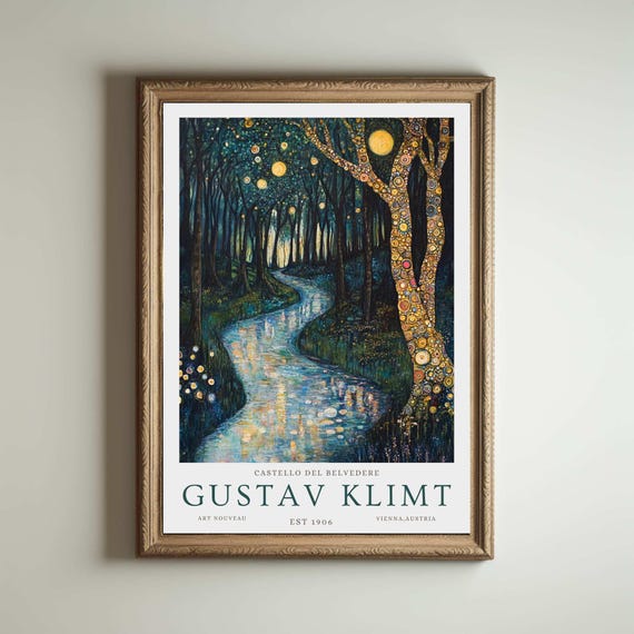 Gustav Klimt Print, Klimt Museum Poster, Gustav Klimt Poster