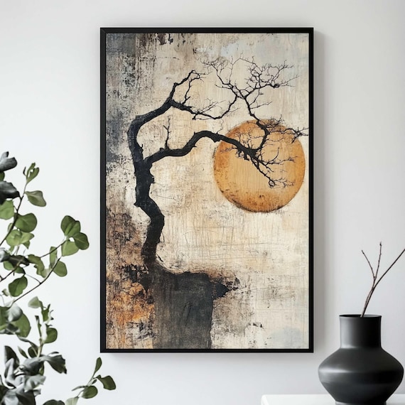 Wabi Sabi Print, Japanese Poster, Vintage Japanese Art, Wabi Sabi