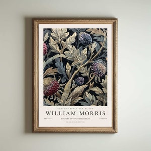 Impresión de William Morris, impresión de los jardines de Kew, impresión de Londres, póster de William Morris, arte mural vintage, arte floral, póster vintage