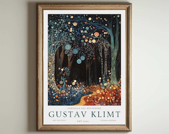 Gustav Klimt Print, Klimt Museum Poster, Gustav Klimt Poster, Klimt Exhibition Poster, Gustav Klimt Painting, Flower Garden, Floral Artwork