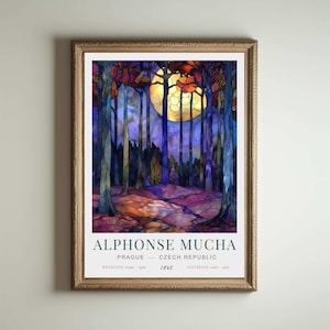Alphonse Mucha / Cartel de Alphonse Mucha / Impresión de Alphonse Mucha / Giclée Matte Art Poster Print / Impresión Art Nouveau / Cartel Art Noveau