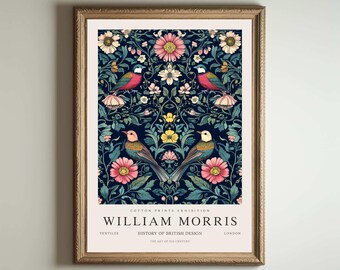Affiche William Morris Strawberry Thief, impression Kew Gardens, impression Londres, affiche William Morris, art mural vintage, art floral, affiche vintage