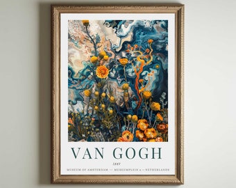 Van Gogh Print | Vincent Van Gogh Poster | Van Gogh Wall Art Print | Van Gogh Art Print | Garden at Arles Van Gogh Gifts