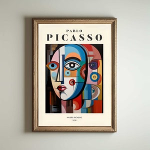 Picasso Art Poster, Picasso Wall Art, Picasso Exhibition Print, Neutral Beige Vintage Minimalist Gift Idea, Famous Artist Print Decor