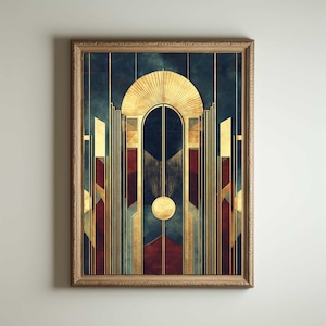 1920er Jahre Art Deco Poster, Art Deco Druck, Art Deco Wandkunst, Art Deco Stil, Maximalist Jugendstil Dekor, lustiges Badezimmer Dekor