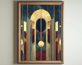 1920s Art Deco Poster, Art Deco Print, Art Deco Wall Art, Art Deco Style, Maximalist Art Noveau Decor, Funny Bathroom Deocr