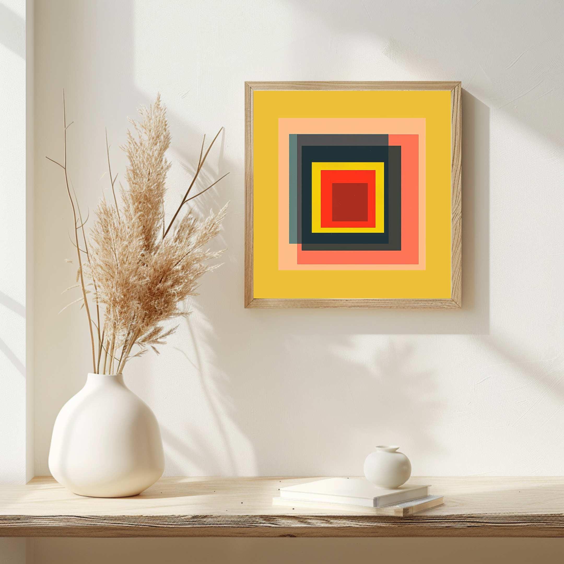 Josef Albers, Geometric Square Color Poster, Bauhaus Abstract Wall