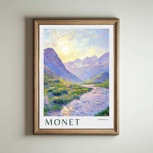 Impresión de Monet, póster de Claude Monet, pintura de Claude Monet, Claude Monet, decoración impresionista, arte mural moderno, decoración vintage para el hogar