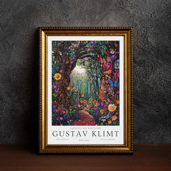 Gustav Klimt Print, Klimt Museum Poster, Gustav Klimt Poster