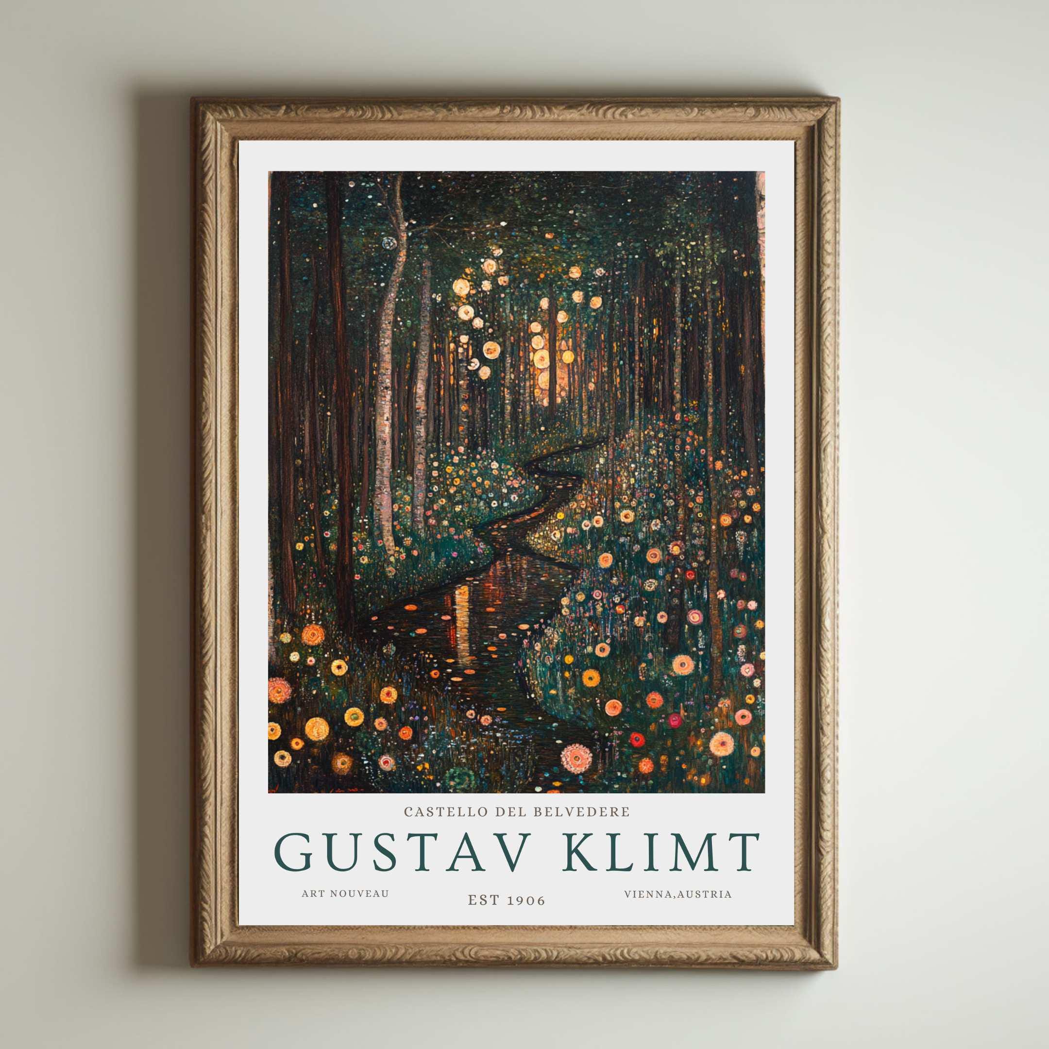 Gustav Klimt Print, Klimt Museum Poster, Gustav Klimt Poster
