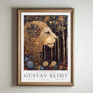 Lámina de Gustav Klimt, póster del Museo Klimt, póster de Gustav Klimt, póster de la exposición de Klimt, pintura de Gustav Klimt, jardín de flores, obra floral