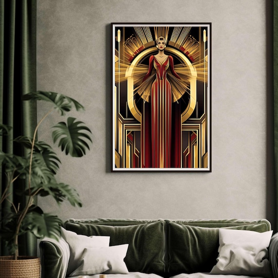 インテリアアート　ART DECO 1920s Art Deco Poster, Art Deco Print, Art Deco Wall Art, Art Deco