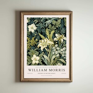 Póster de William Morris, Impresión de los Jardines de Kew, Impresión de Londres, Póster de William Morris, Arte mural vintage, Arte floral, Impresión vintage