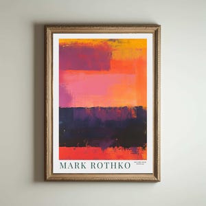 Mark Rothko Poster, Mark Rothko, Mark Rothko Druck, Ausstellungsplakat, Moderne Wandkunst, Ausmalbild, Mid Century