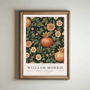 William Morris Granatapfel Druck, Kew Gardens Druck, London Druck, William Morris Poster, Vintage Wandkunst, Blumenkunst, Vintage Poster