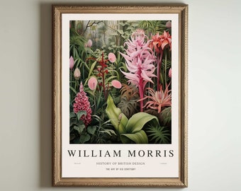 William Morris Print, Kew Gardens Print, London Print, William Morris Poster, Vintage Wall Art, Floral Art, Vintage Poster