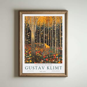 Gustav Klimt Druck, Klimt Museum Poster, Gustav Klimt Poster, Klimt Ausstellungsplakat, Gustav Klimt Malerei, Blumengarten, Blumenkunstwerk