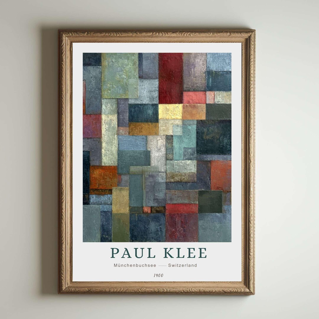 Paul Klee Print, Abstract Modern Art, Bauhaus Poster, Colorful
