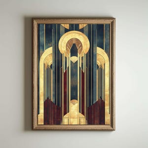 1920er Jahre Art Deco Poster, Art Deco Druck, Art Deco Wandkunst, Art Deco Stil, Maximalist Jugendstil Dekor, lustiges Badezimmer Dekor