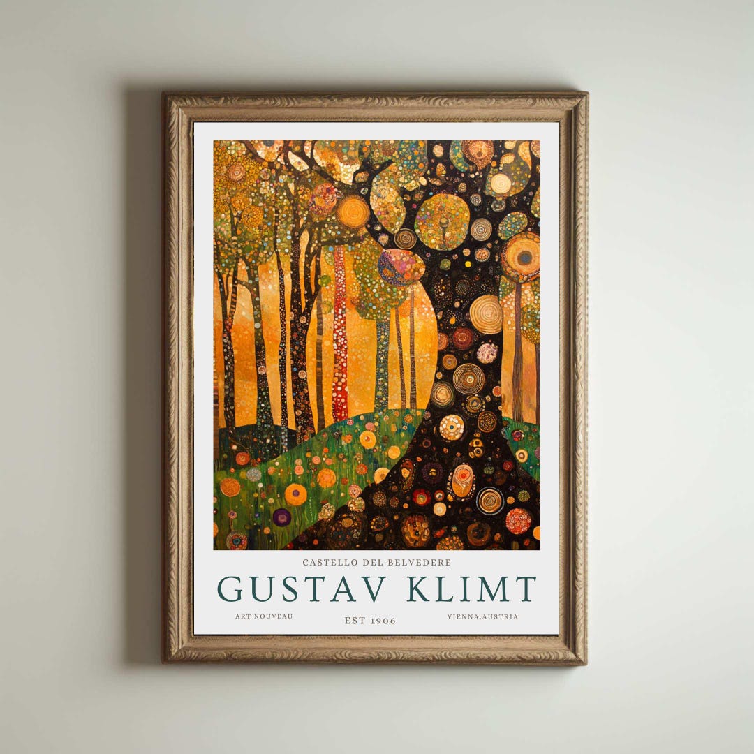 Gustav Klimt Print, Klimt Museum Poster, Gustav Klimt Poster