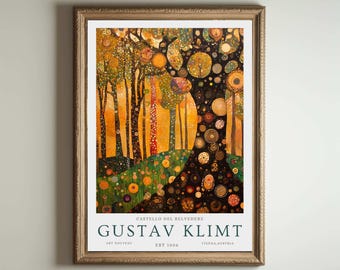 Gustav Klimt Print, Klimt Museum Poster, Gustav Klimt Poster