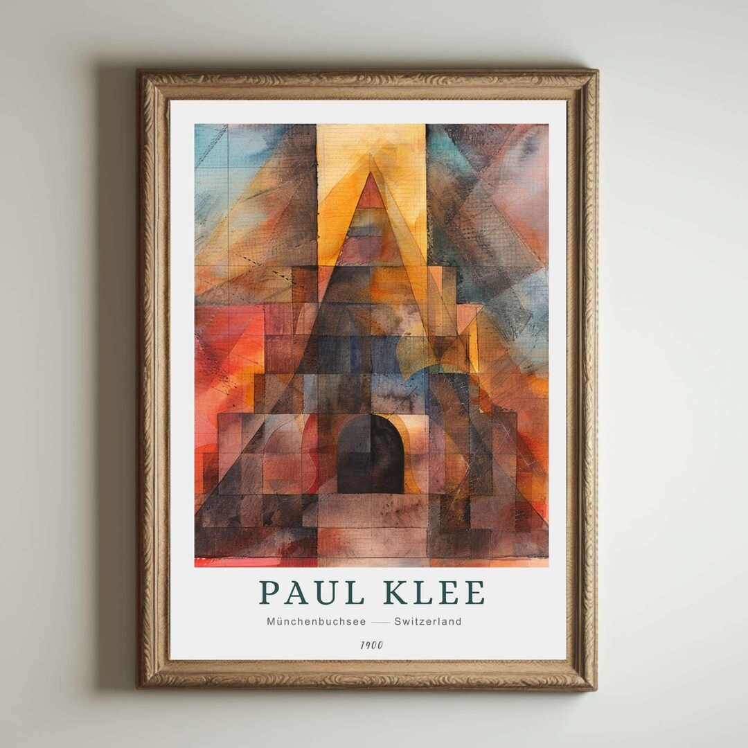 Paul Klee Print, Abstract Modern Art, Bauhaus Poster, Colorful