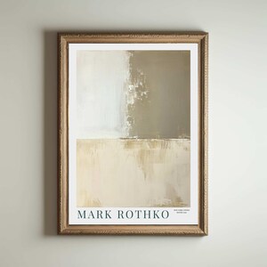 Mark Rothko Poster, Mark Rothko, Mark Rothko Druck, Ausstellungsplakat, Moderne Wandkunst, Ausmalbild, Mid Century