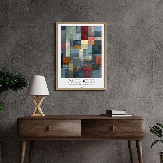 Paul Klee Print, Abstract Modern Art, Bauhaus Poster, Colorful
