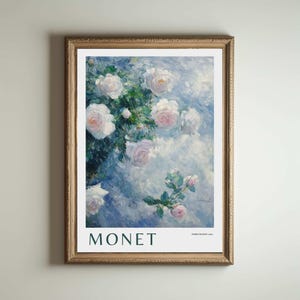 Impresión de Monet, póster de Claude Monet, pintura de Claude Monet, Claude Monet, decoración impresionista, arte mural moderno, decoración vintage para el hogar