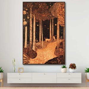 Gustav Klimt Leinwand, Klimt Museum Poster, Gustav Klimt Poster, Klimt Ausstellungsplakat, Gustav Klimt Malerei, Blumengarten, Blumenkunstwerk