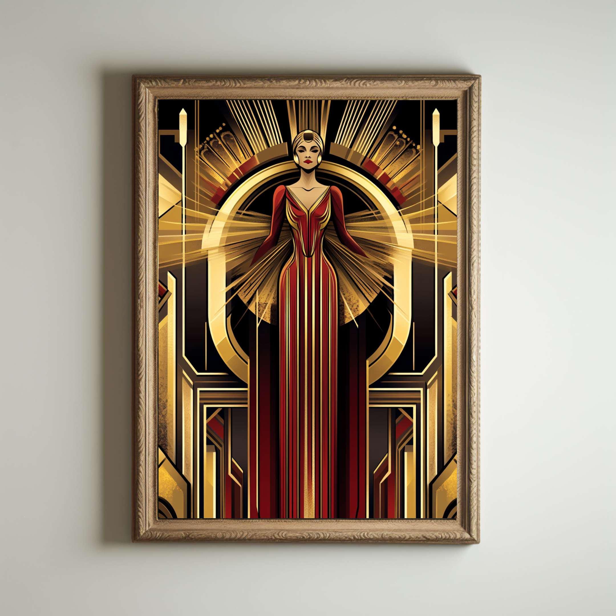 インテリアアート　ART DECO 1920s Art Deco Poster, Art Deco Print, Art Deco Wall Art, Art Deco