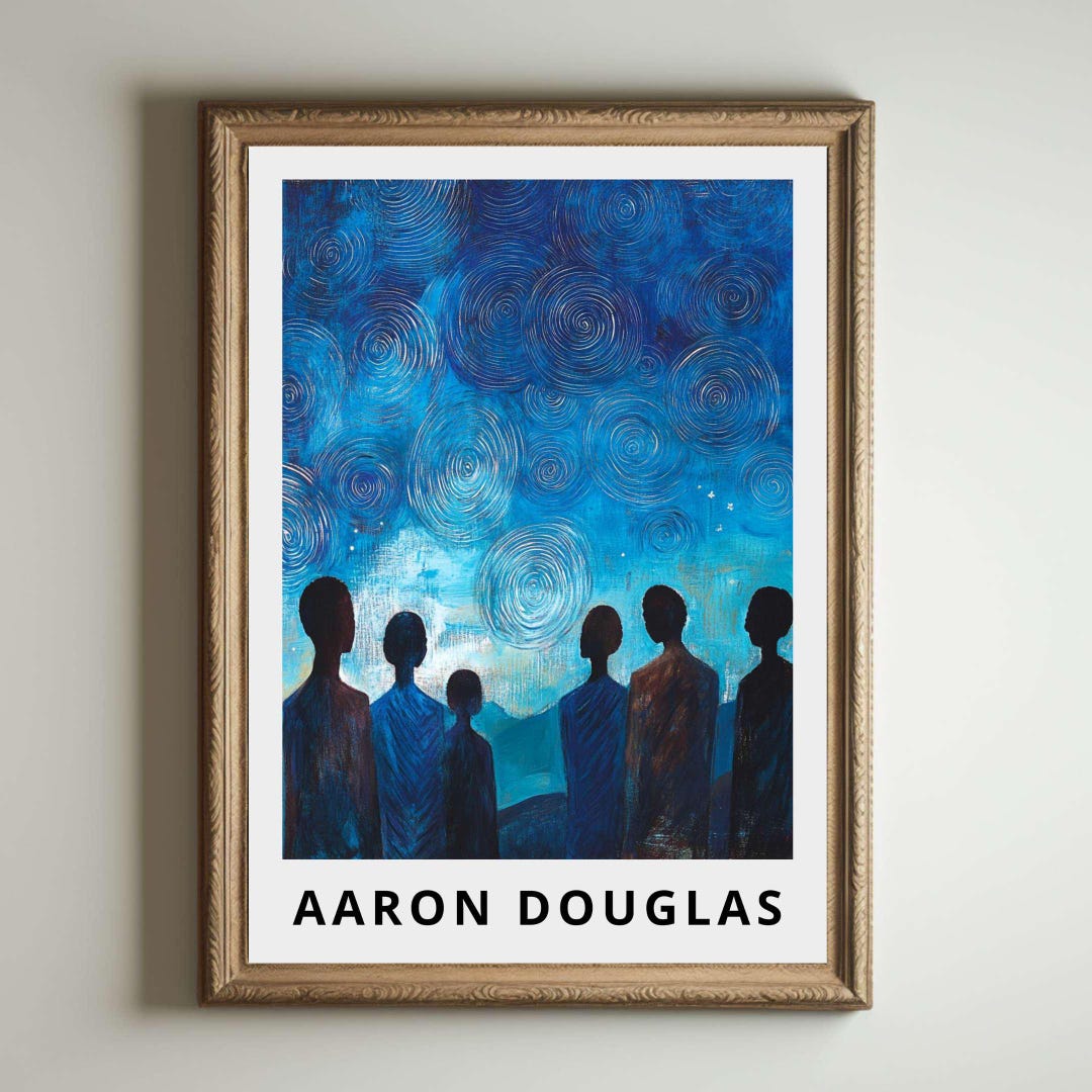 Aaron Douglas, Aaron Douglas Poster, Afrocentric Wall Decor, Harlem  Renaissance Style, Silhouette Art Print, Black History Artwork - Etsy, image size:1080x1080