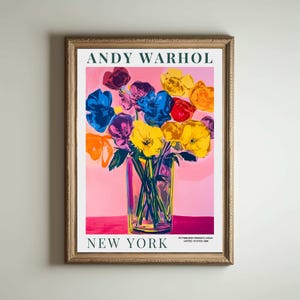 Póster de Andy Warhol, Obra de arte de Andy Warhol, Andy Warhol, Impresión de arte pop, Impresión de flores, Arte de Andy Warhol, Impresión de Andy Warhol, Impresión de arte pop