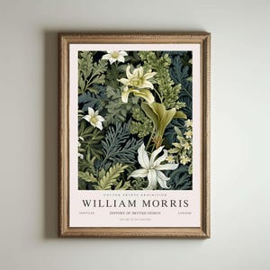 William Morris Poster, Kew Gardens Druck, London Druck, William Morris Poster, Vintage Wandkunst, Blumenkunst, Vintage Print