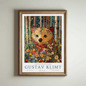 Gustav Klimt Druck, Klimt Museum Poster, Gustav Klimt Poster, Klimt Ausstellungsplakat, Gustav Klimt Malerei, Blumengarten, Blumenkunstwerk